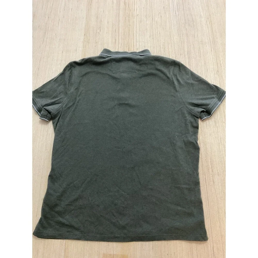 Banana Republic Luxe Touch Polo Shirt Short Sleeve Casual Top Olive Green Large